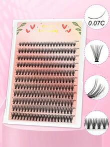 240PCS Fluffy Lash Clusters 60D, Individual Eyelash Thick Cluster Eyelash Extensions D Curl Lashes Clusters, DIY Lash Extension Kit Set, Lashes Clusters 200Pcs/300Pcs/240Pcs/168Pcs Individual Lashes 8-16MM Wispy Cluster Lashes Lash Clusters Kit, Lashes, Eyelashes, Fake Lashes.  ! !Random Style.