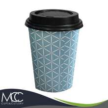 Vaso Desechable De Papel Con Tapa Para Café 12oz - Azul - Ver 4