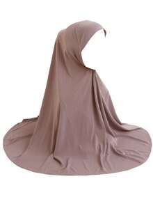 1 Khăn trùm đầu tiện lợi cho phụ nữ theo đạo Hồi, Khăn choàng đơn giản bằng vải lanh pha lê màu trơn, Khăn trùm đầu đa năng thời trang, Khăn trùm đầu Niqab chống nắng khi cầu nguyện ngoài trời thoáng khí - khăn xếp - Xem 9