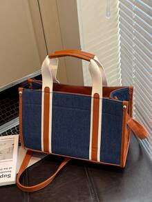 Minimalist Large Capacity Handbag, Shoulder Bag, Tote Bag, Crossbody Bag - Multicolor - View 7