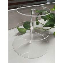 圆形亚克力蛋糕展示架，多层甜点食物架，适用于婚礼生日派对蛋糕架，蛋糕装饰，纸杯蛋糕架，蛋糕装饰，蛋糕托，婚礼装饰，婚礼派对用品，婚礼装饰，婚礼配件，婚礼蛋糕架，返校 - 無色 - 查看 8