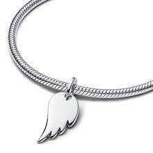 1个时尚闪亮银色系列绳结，雪花、翅膀、心形、数字、电影主题珠子吊坠，百搭铜质DIY手链项链小礼物 - 銀色 - 查看 8