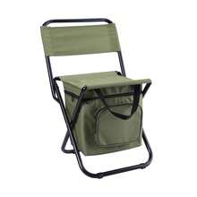 Portable Folding Camping Chair, Lightweight Backrest Stool Compact Folding Chair Seat, Outdoor Backrest Stool With Folding Backpack, Can Bear Large Weight, Suitable For Camping/Hunting/Fishing/Hiking/Travel And Other Environments - 綠色 - 查看 12