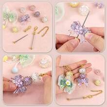 8/15pcs Beaded Pendant With Chain, Blank Beading Stick, DIY Craft - Suitable For Cup Charm, Bag Decor, Keychain And Jewelry Making, DIY Gifts