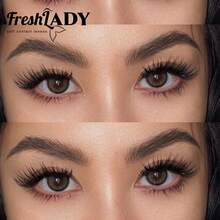 FRESH LADY 1副 Freshlady 雾霾珍珠棕色 14.0mm 彩色隐形眼镜 1年抛