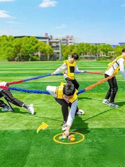 1 件套团队建设游戏户外弹力合作弹力带集成挑战成人趣味游戏