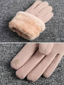 1 Pair Winter Women's Touchscreen Warm Cat Gloves - Windproof And Warm, Gloves With Cat Pattern - Suitable For Winter Cycling, Outdoor Activities, Driving, Walking, Christmas.