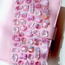 1pc Pink Cherry Blossom 3D Stickers - Self Adhesive Plastic Flower Stickers With Crystal Decoration, Glossy Finish, For DIY Crafts, Scrapbooking, Phone Cases, Tablets And Laptops | Fantasy Themes, Asymmetrical Shapes, Floral Decorations, Cherry Blossom Pieces - one-size - View 14