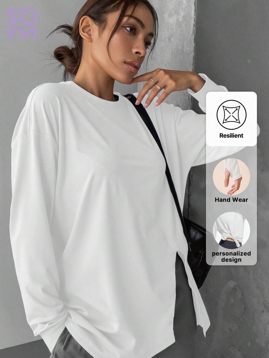 Soyun Bộ đồ tập yoga rộng rãi dành cho nữ, thiết kế xẻ tà, ôm sát và nhẹ, phù hợp cho các hoạt động ngoài trời, du lịch, tập gym, chạy bộ và tập luyện.