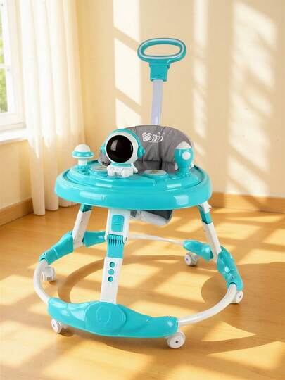 Andador para Bebé Multifuncional 6-18 Meses, Plegable con 6 Niveles de Altura Ajustable, Asiento Acolchado Cómodo, Ruedas Silenciosas y Diseño Antivuelco para Prevenir Piernas en O