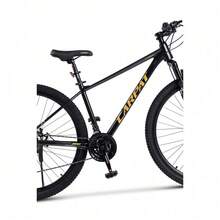 Bicicleta de montaña rígida de 29 pulgadas con recorrido de suspensión de 100 mm, cambios Tourney de 21 velocidades, cuadro de aluminio, frenos de disco mecánicos, bicicleta de trekking para adultos de 175 a 190 cm.