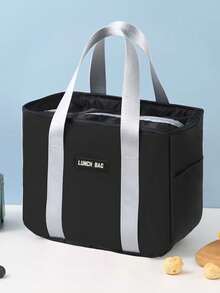 حقيبة عازلة من قماش الأكسفورد قطعة واحدة، حقيبة نزهة خارجية محمولة، حقيبة غداء كبيرة السعة مقاومة للماء مناسبة للأطفال والبالغين لحمل الفواكه والمشروبات والطعام، حقيبة تخزين مدرسية بسيطة، حقيبة تخزين للمعلم، حقيبة فصل دراسي، حقيبة غداء، حقيبة تخزين مدرسية، صندوق غداء للسفر للنساء، حقيبة عازلة للحرارة