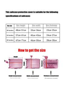 غطاء شفاف للحقائب، خطاف واسع وحلقة سميكة مقاومة للتآكل ومقاوم للماء لغطاء حقائب السفر - غطاء شفاف من البي في سي للحقائب - كم واقي بلاستيكي مقاوم للماء للحقائب والحقائب، اكسسوار سفر مناسب للحقائب من 18 إلى 30 بوصة