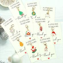 10件套女士圣诞节日钥匙扣套装 - 驯鹿、雪花、姜饼人、圣诞老人等，附赠感谢卡 - 坚固耐用的锌合金材质 - 送给老师、妈妈、女朋友、闺蜜的贴心礼物 - 生日、圣诞节、感恩节、教师节、婚礼、毕业典礼等场合皆宜，可作包包挂饰或汽车挂件，也可作为姐妹礼物。 - 彩色 - 查看 5