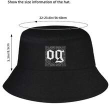 OG For Men Original Gangster East Los  Lowrider Bucket Hat Unisex Teens Spring Bucket Hat - 黑色 - 查看 5