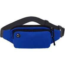 BLACK MAMUT Cangurera Deportiva Ultra Ligera Cinturón para Corredores, Reflectante Bolsa de Cintura para Correr Portador de teléfono, Resistente al Agua Correa Vientre Bolsa Deportes Una Riñonera Estuche para Corredores, Protector de SmartPhone - azul - Ver 7