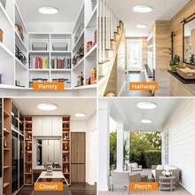 Yogle Ceiling Lamp, Motion Sensor Night Light, LED Ceiling Lamp With 3 Color Temperature Adjustment, 5000mAh Large Capacity Battery For Long-Lasting Use, Intelligent Human Body Sensing And Remote Control Operation, Suitable For Indoor/Outdoor Stairs, Closets, Garages, Basements.
