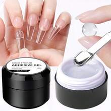 XEIJAYI 1支10毫升固体指甲贴纸，凝胶固体贴纸，指甲贴纸，强力粘合剂，UV凝胶速干强力粘性假指甲贴纸，丙烯酸胶水 - 無色 - 查看 11