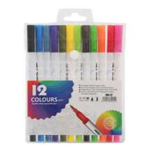 12/24/36/48/80/120 قلم تلوين مائي ملون، أقلام تحديد قابلة للغسيل بطرف ناعم، أقلام تلوين مائي متعدد الألوان، أقلام تلوين مائية على أساس الماء، هدية عيد، لوازم فنية