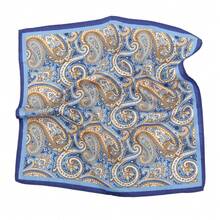 1 件多功能男士婚礼口袋巾，涤纶手帕西装手帕，多色胸巾适合宴会、生日、婚礼、派对穿着 - 多色 - 查看 6