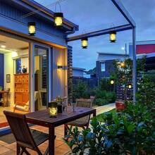 Solar Lanterns Outdoor Hanging Solar Lights, 2PK Table Lamps With Retro Design, Garden Lantern Vintage Design For Landscape Yard Table Pathway Beach Decoration-953308 - Nhựa 5,5" - Xem 5