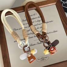 Dây đeo cổ tay điện thoại họa tiết ngôi sao và cà phê mùa thu/đông, Dây đeo cổ tay điện thoại dễ thương có dây rút, Dây đeo mặt dây chuyền điện thoại, Phù hợp với ốp lưng điện thoại thông dụng DIY, Miếng lót có thể tháo rời, Dành cho nam và nữ, Cầm tay sáng tạo, Chống thất lạc, Chống rơi, Vòng đeo tay di động, Móc chìa khóa - Dây đeo cà phê Star - Xem 9