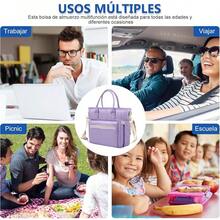 Loncheras para mujer y hombre, Lonchera termica de gran capacidad, impermeable y a prueba de fugas, adecuado para oficinas, campamentos, picnics(Negro) - Morado - Ver 7