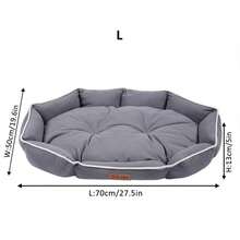 1pc Dog/Cat Bed, Suitable For Small/Medium/Large Dogs, All Season, Scratch & Bite Resistant, Machine/Hand Washable, Soft & Comfortable Fabric, Waterproof & Anti-Slip, Pet Sleeping Mat (Refer To Size Chart In Detail Images)