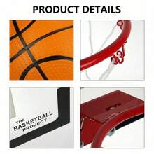 1 Stück MINI Basketball Korb mit 4 Basketbällen, Wandmontage Mini-Basketballkorb, Indoor/outdoor Leiser Basketballkorb Mit Hoher Elastizität Und Leichtigkeit, Geeignet Für Verschiedene Indoor-aktivitäten, 40*30cm