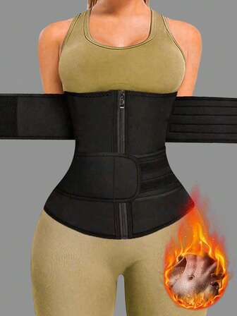 1pc Women Waist Trainer Belt, Waist Cincher Trimmer, Sauna Sweat Waist Trainer, Sports Fitness Waist Belt, Waist Cincher, Waist Shaper, Abdominal Trainer, Abdominal And Waist Shaping Compression Vest, Abdominal And Waist Shaper, Compression Vest, Abdominal Binder, Abdominal Support Belt, Waist Trainer Corset