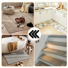 2/4/8pcs L-Type Anti Slip Carpet Stickers And Adhesives, Suitable For Living Room, Dining Room, Bathroom Tile And Wooden Floor Areas, Prevent Movement And Sliding, Ensure The Mat Is Flat And Fixed, Innovative Project, Shelf Liners