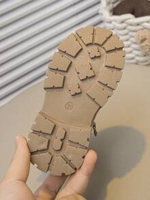 1 Pair Children's Fashion New Style Girls' Boots, PU Material, Side Zipper, Elastic Ankle, Handmade Flower & Bow Decor, Non-Slip Soft Durable Sole, Chelsea Style, Suitable For School, Outdoor, Home, Spring, Summer, Autumn Wear