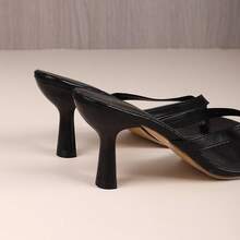 Sandalias de tacón de aguja de estilo minimalista, versátiles y transpirables para uso diario, para todas las estaciones