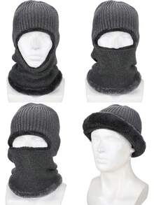 Winterbalaclava Skimaske, warm gestrickt aus Fleece, Vollgesichtsschutz für Herren und Damen, windundurchlässig für Outdoor-Sport und Radfahren