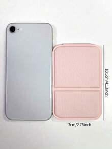 1 Stück tragbarer Make-up Spiegel, einfarbig, PU-Leder, einfach, tragbar, faltbar, süßer Taschenspiegel, perfektes Geschenk für Geburtstag, Abschluss, Heimdekoration, Rückkehr zur Schule, Raumdekoration, Schulmaterial