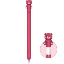 Cute Bear Case Compatible With Apple Pencil Pro And 2nd Generation And Apple Pencil (USB-C) , Silicone Protective Cover Sleeve With Apple Pencil 1st Generation