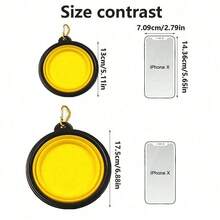 1pc Dog Bowl Pet Collapsible Bowls, Portable And Foldable Pet Travel Bowls Collapsable Dog Water Feeding Bowls Dish For Dogs Cats And Small Animals(Random Color)