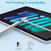 适用于苹果设备的触控笔，兼容 iPad 2018-2025，兼容 Apple Pencil，电池续航时间长，支持 USB-C 快速充电，具备倾斜和防误触功能，兼容 iPad 6-11 代、iPad Pro 11/12.9/M4、iPad Air 3/4/5/M2/M3、iPad mini 5/6/7 – 白色，是送给母亲、家人、朋友、孩子、生日、节日手机的理想礼物。 - 白色 - 查看 4