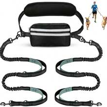 Hands-Free Dog Leash, 2-In-1 Pet Leash With Waist Pouch, Reflective Dog Walking Leash - Multicolor - View 5