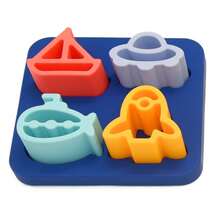 1 件婴儿玩具，硅胶堆叠拼图玩具，儿童益智玩具，从小培养宝宝的动手能力，花朵、飞机、轮船、星星月亮拼图，婴儿礼物，圣诞礼物，男孩和女孩的玩具，早教板和感官玩具