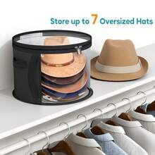 1 Piece Foldable Multi-Functional Scarf, Towel, Hat, Sock, Toy, Clothing Storage Bucket, Wardrobe Storage Wonder, Travel Portable Storage Bag, Accessory Storage BagFoldable Hat Storage Box With Reinforced Handle, Double Zipper Closet Organization And Storage Clothes Organizer Bedroom