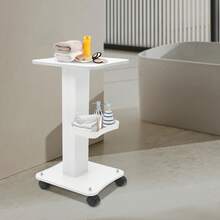 Aesthetician Trolley Cart With Wheels, Aluminum Salon Spa Beauty Machine Trolley Stand, Load 135lbs, 3 Tier Beautician Rolling Cart Aesthetician Machine Mobile Handcart For Beauty Instrument Storage - White - View 7