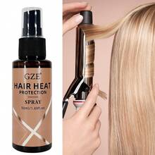GZE 专业美发造型热保护喷雾：吹风造型热保护，抚平毛躁，增添光泽，防紫外线，适合所有发质 - 粉色 - 查看 8