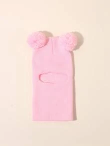 1 件男女通用黑色幼儿无檐小帽，双绒球儿童和婴儿无檐小帽，Y2k 风格，新生儿户外针织帽，温暖冬季帽适合日常通勤 - 彩色 - 查看 22