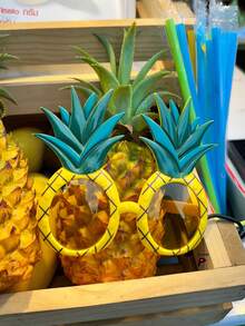 1pc Pineapple Tropical Fruit Yellow Party Glasses Props Fashion Glasses, Suitable For Bars, Beaches, Pools, Hawaii Islands, Photo Props For All Seasons, No Glasses Case Included For Summer Beach Vacation,Outdoor,Travel - Multicolor - View 8