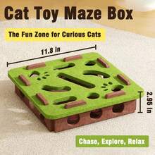 Interactive Cat Toy, Cat Puzzle Toy, With Maze Tunnel Bell Balls (2 Pieces), Durable Felt Material,No Need For Batteries, Suitable For Indoor Cats, The Best Gift For Your Beloved Cat - Multicolor - View 3