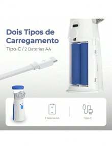 AIQUE Inalador Portátil Ultrassônico - Mini Nebulizador Silencioso com Bateria Longa Duração - Multicolorido - Visão 4