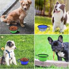 1pc Dog Bowl Pet Collapsible Bowls, Portable And Foldable Pet Travel Bowls Collapsable Dog Water Feeding Bowls Dish For Dogs Cats And Small Animals(Random Color)