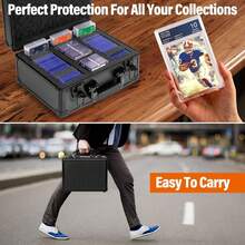 Graded Card Storage Box Case, Sports Trading Card Box - Baseball Cards Slab Case Fits Top Loaders Magnetic Card Holder, Waterproof Carrying Case - Large - View 7