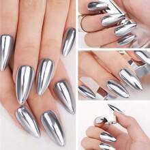 Tinovo Uno Mirror Effect Metal Nail Polish Electroplated Silver, No Baking Natural Quick-Drying Formula, Chrome Bright Finish, Nail Salon Effect, Long-Lasting And Convenient - Nhiều màu - Xem 11